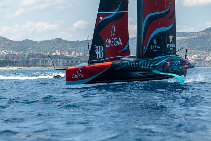 Emirates Team New Zealand are back sailing in Barcelona