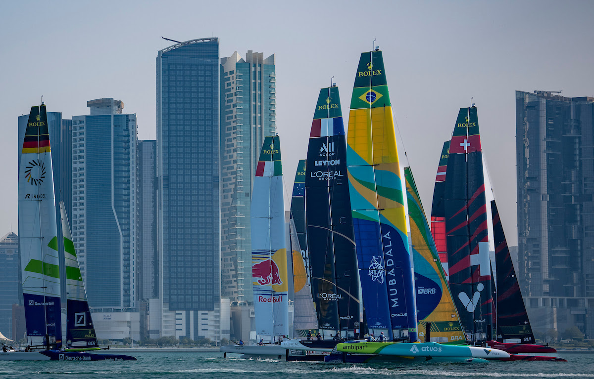 ROCKWOOL Racing Leads Opening Day at Rolex SailGP Championship in Abu Dhabi