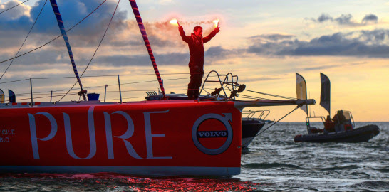 Romain Attanasio, PURE-Best Western,  finishes 14th in the Vendée Globe