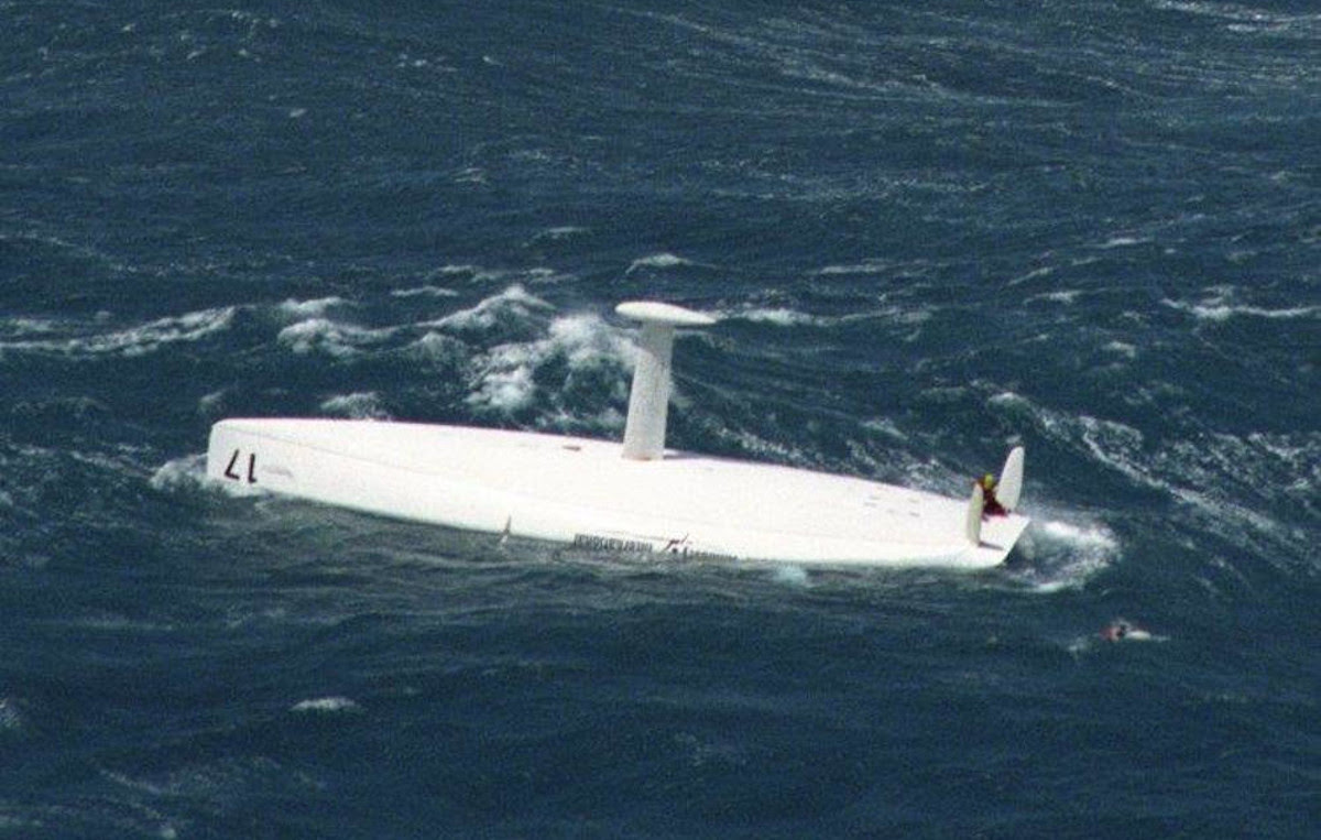 When yachts capsize in mountainous seas and high winds