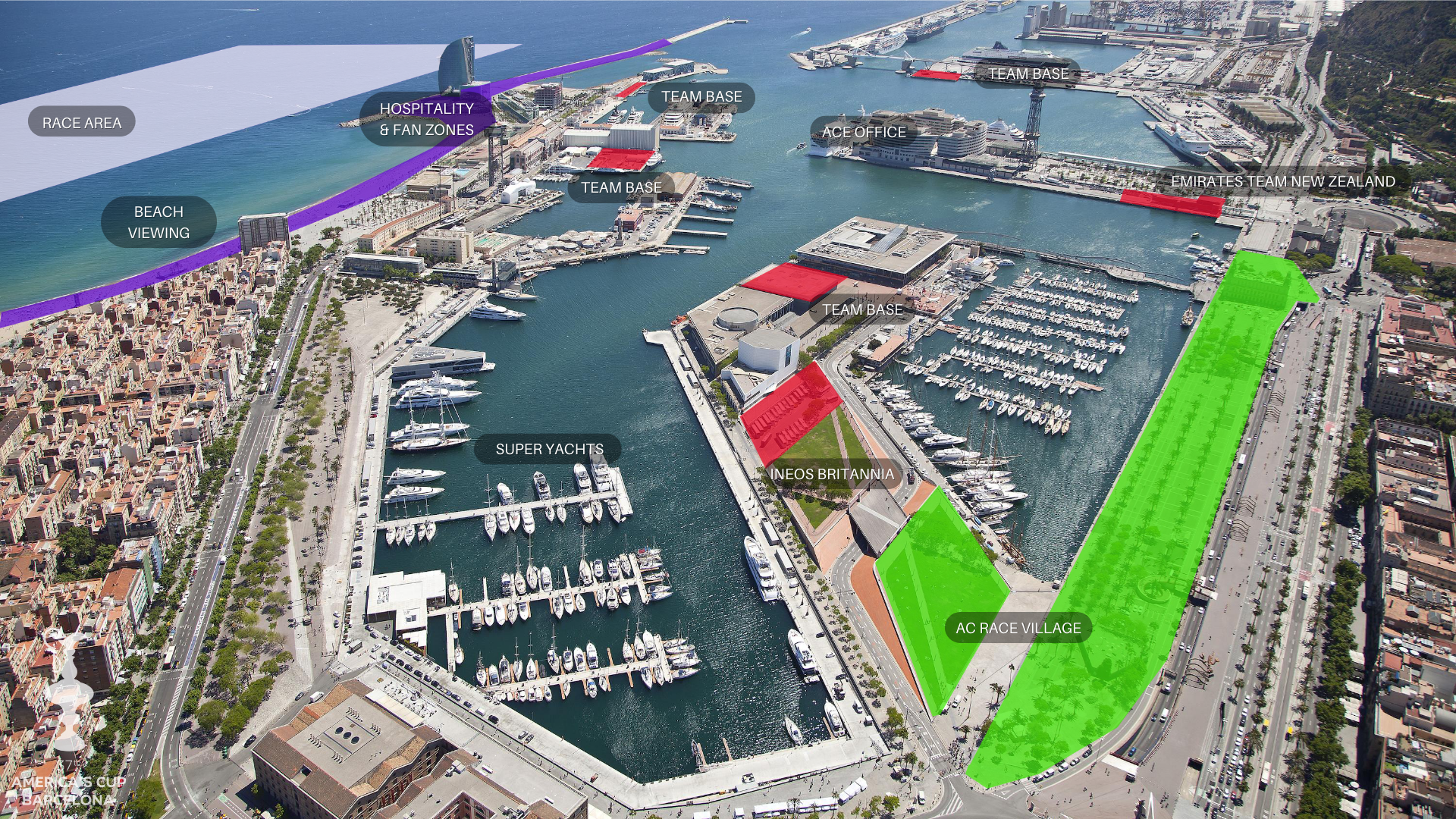 America's Cup AC37 Barcelona Base Allocation