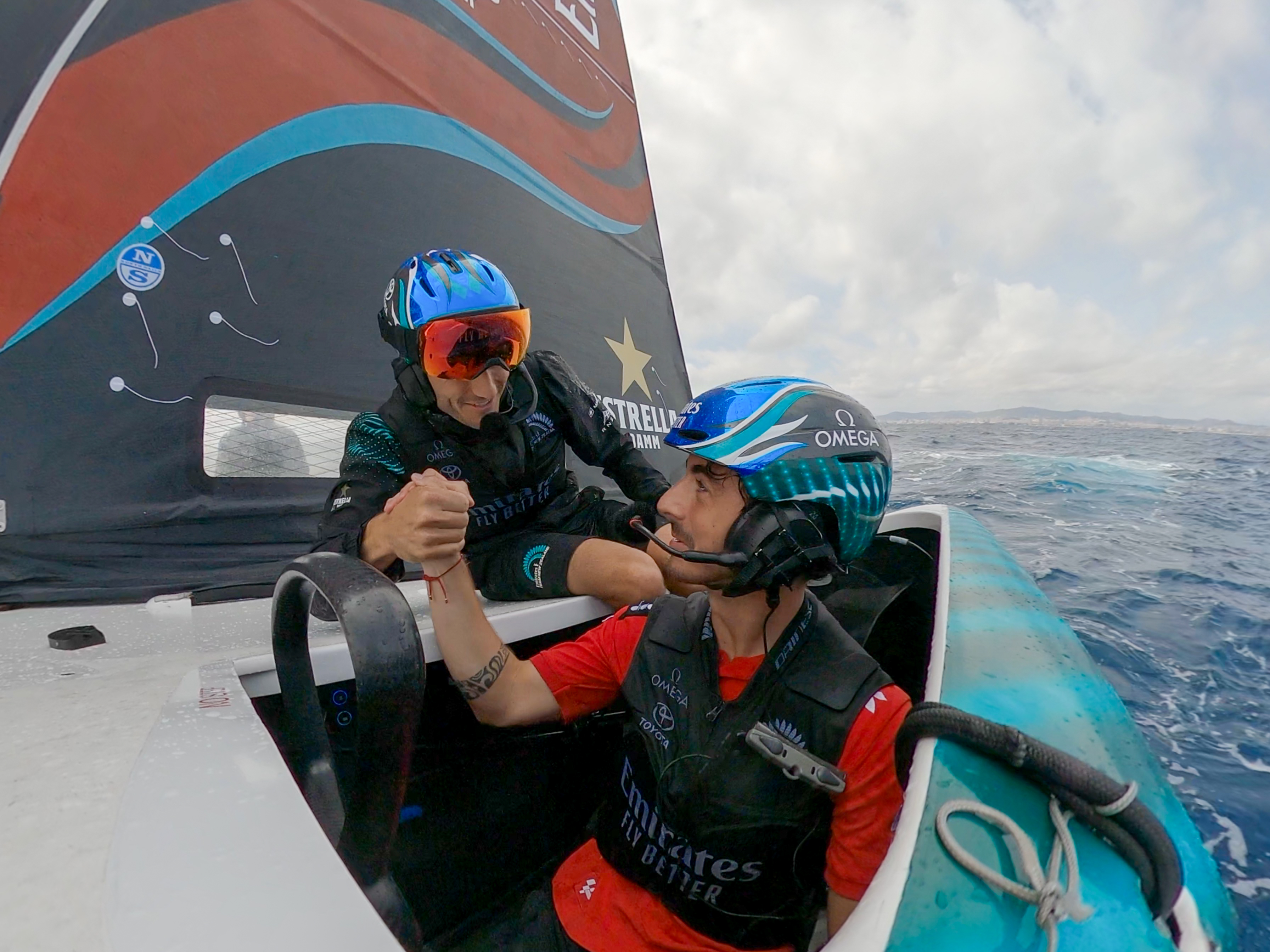 MotoGP Champion Bagnaia @ the helm of Emirates Team New Zealand AC40